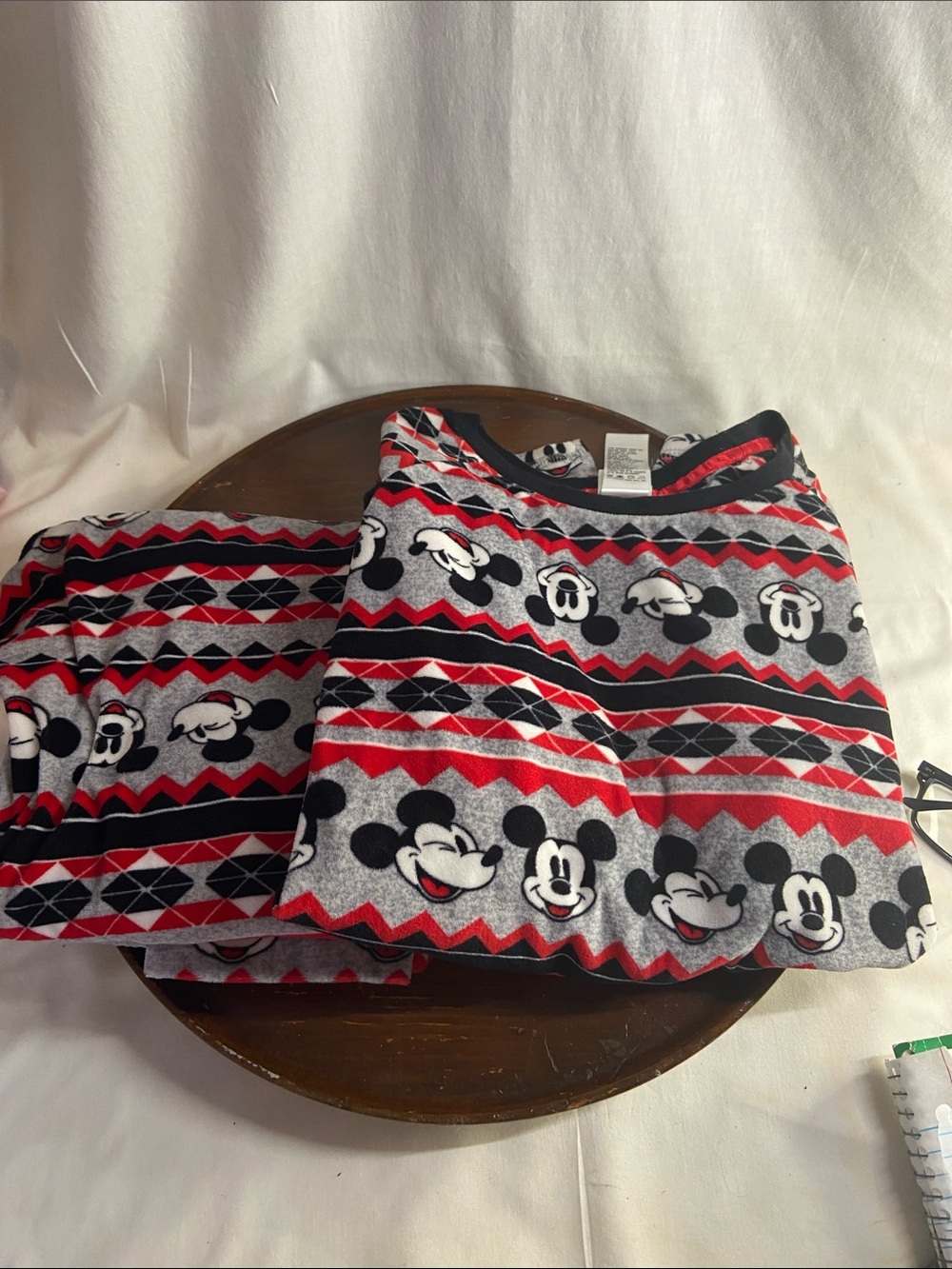 Disney Black, Red and Gray Mickey Mouse Pajama Set